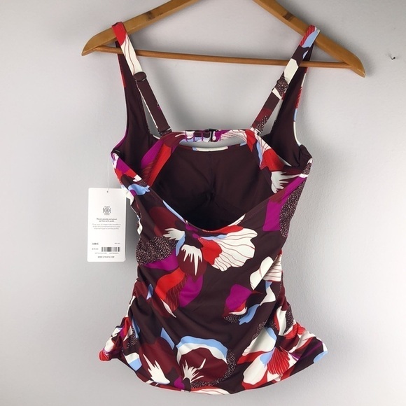NEW Athleta Square Neck Tankini Bra Top 80% Recycled Nylon Size 32 B/C Swimsuit - Picture 5 of 16